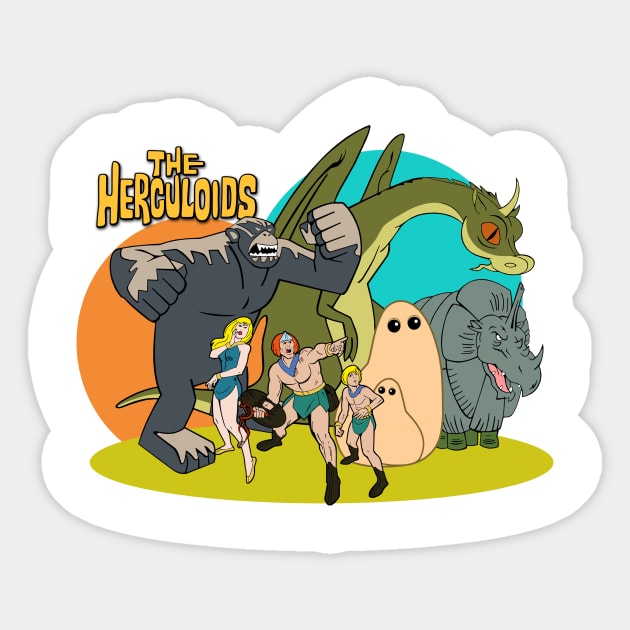 The Herculoids Sticker by BigOrangeShirtShop